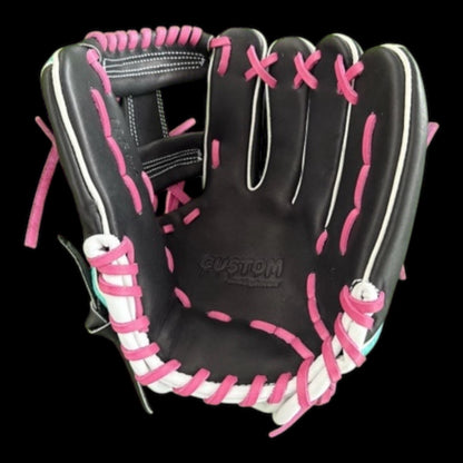 Custom Color Flair 11.5” I-Web Aqua Pink Black Baseball Glove