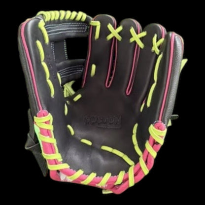 Custom Color Flair 11.5” I-Web Lime Pink Black Baseball Glove