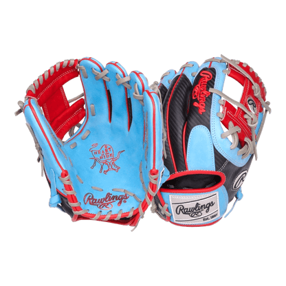 Rawlings Heart of the Hide 11.5" I-Web Baby Blue Red Black Baseball Glove PROR204-2CBS