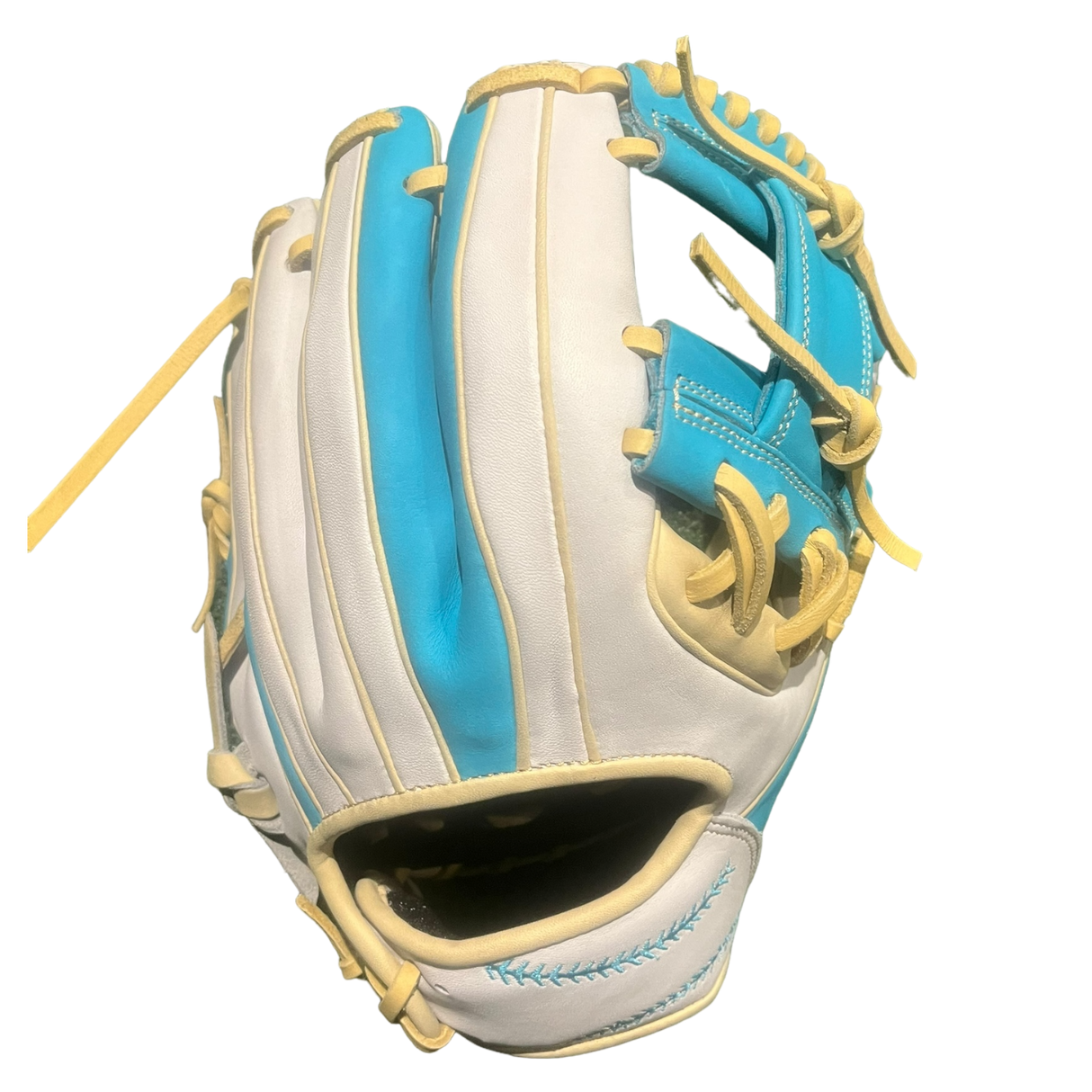 Grace Glove Co Custom 11.5” Baby Blue White Blonde I-Web Infield Glove