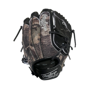 Rawlings Custom 11.75" Inch Two Piece Web Camouflage Speed Shell Black Heart of the Hide Pitcher Glove