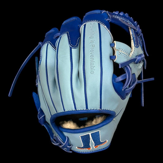 Custom Youth Riley John’s Blue Boot Foundation Cowhide 11.5” I-Web Baby Blue Navy Baseball Glove