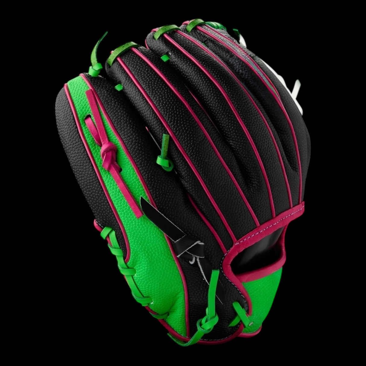 Custom Color Flair 11.5” I-Web Lime Pink Black Baseball Glove
