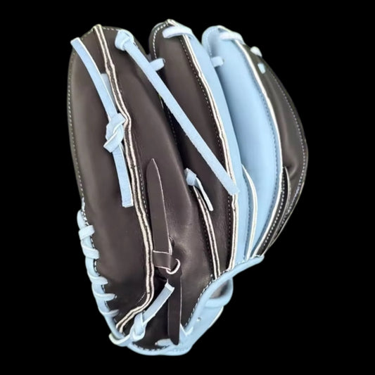 Custom RawEdge Series 11.5” I-Web Baby Blue Black Baseball Gloves