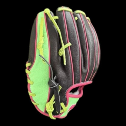 Custom Color Flair 11.5” I-Web Lime Pink Black Baseball Glove
