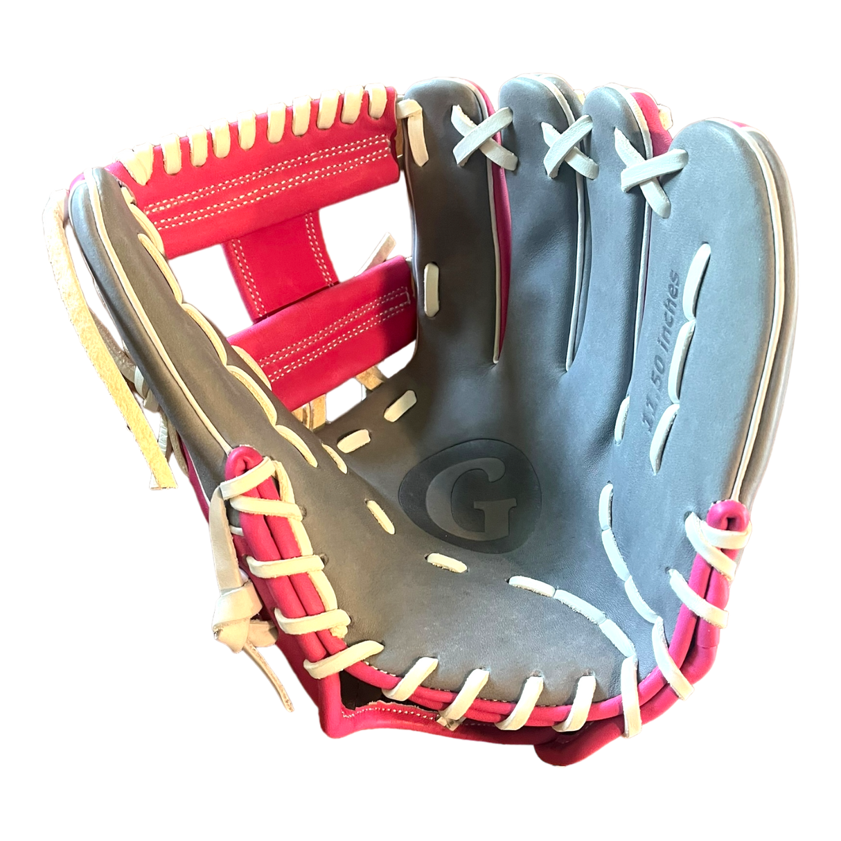 Grace Glove Co Custom 11.5” Pink White Blonde I-Web Infield Glove