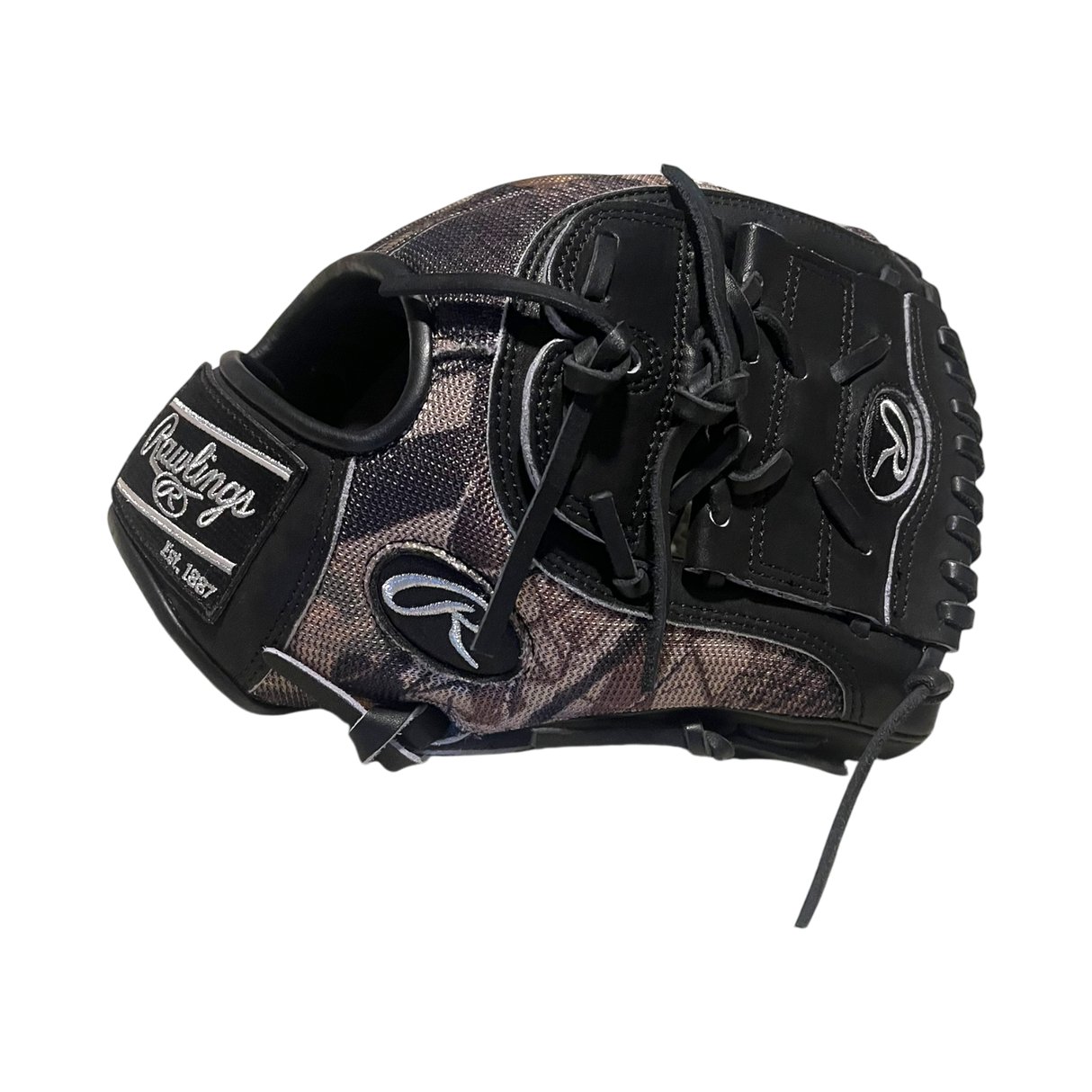 Rawlings Custom 11.75" Inch Two Piece Web Camouflage Speed Shell Black Heart of the Hide Pitcher Glove