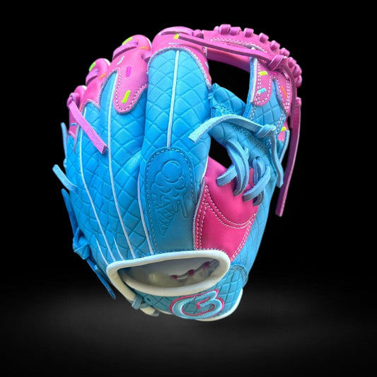 Custom Ice Cream Series Kip Baby Blue Pink 11.5” I-Web Baseball Glove