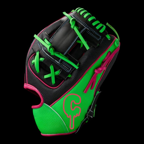 Custom Color Flair 11.5” I-Web Lime Pink Black Baseball Glove