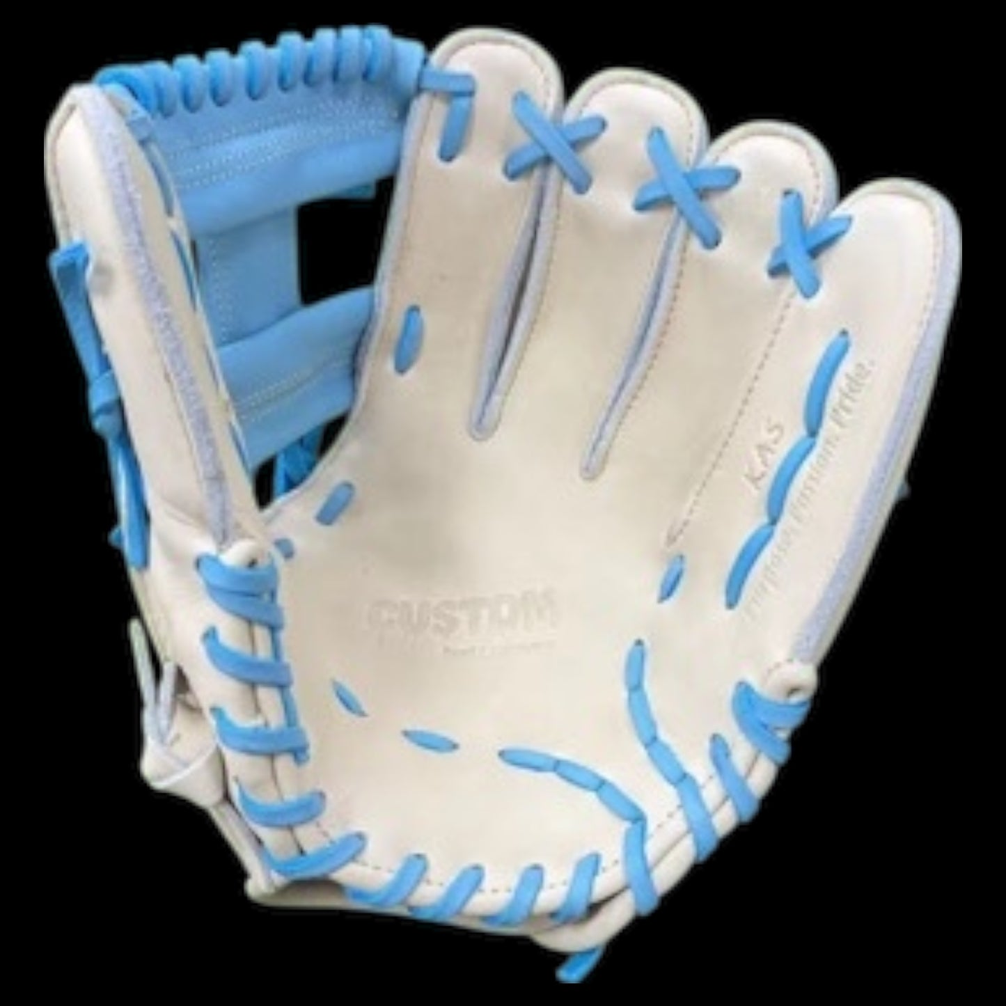 Custom RawEdge Series 11.5” I-Web Baby Blue Blonde Baseball Gloves