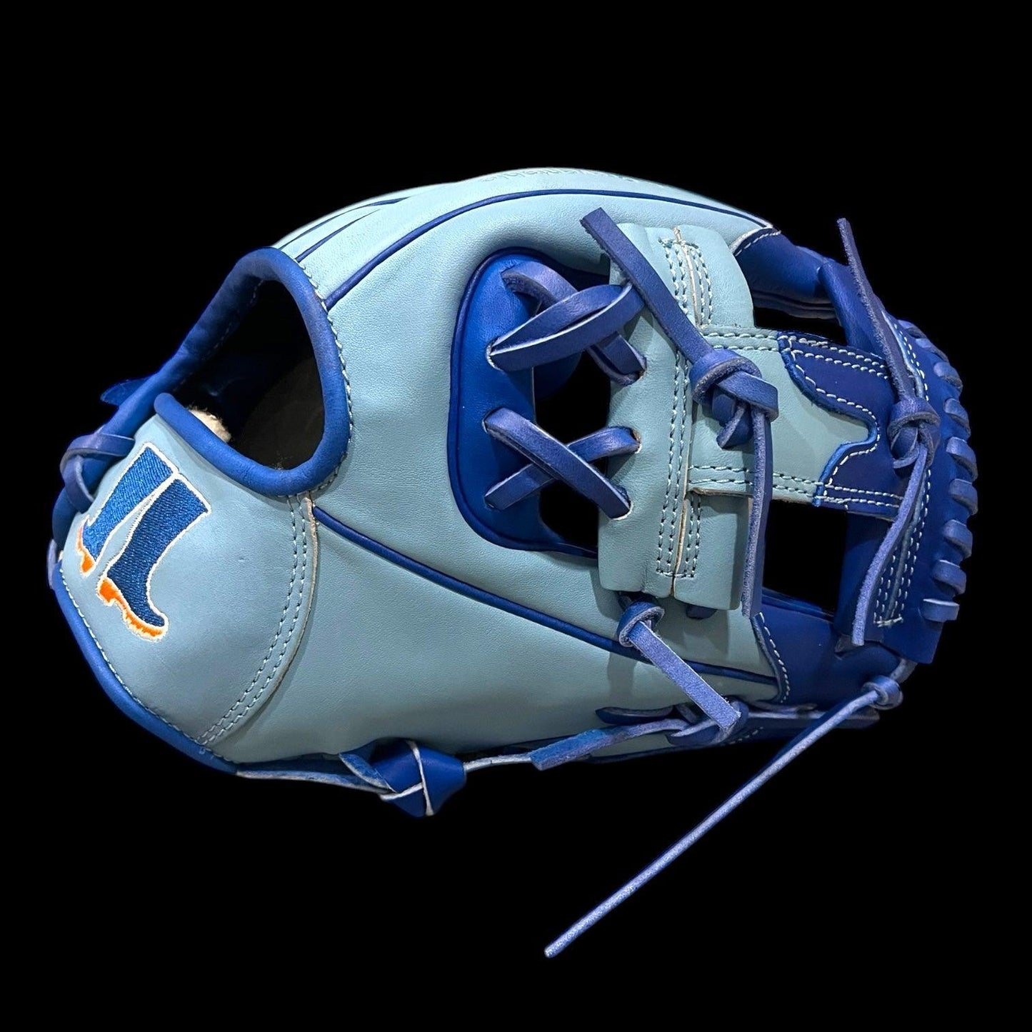 Custom Riley John’s Blue Boot Foundation Kip 11.5” I-Web Baby Blue Navy Baseball Glove