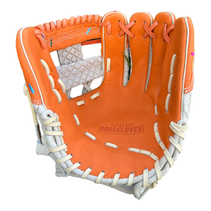 Custom Ballgloves Orange Ice Cream Baseball Glove 11.5” I-Web Infield