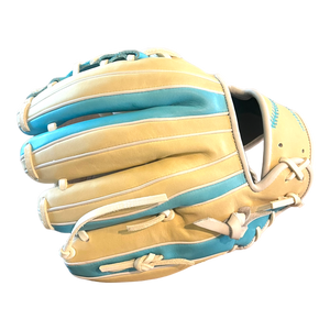 Grace Glove Co Custom 11.5” Baby Blue Blonde White I-Web Infield Glove