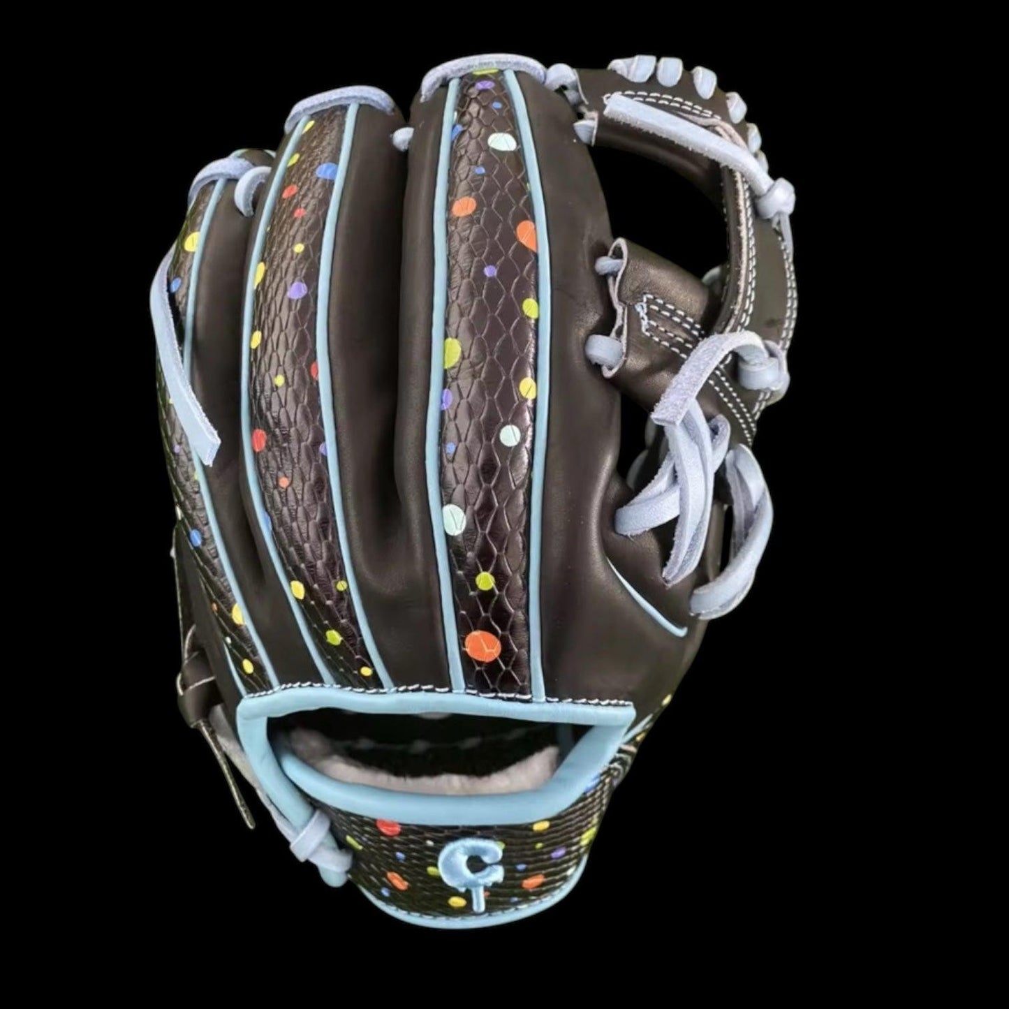 Custom Paint Splatter Black 11.5” I-Web Baseball Glove
