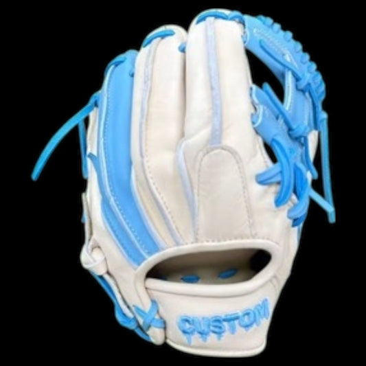 Custom RawEdge Series 11.5” I-Web Baby Blue Blonde Baseball Gloves