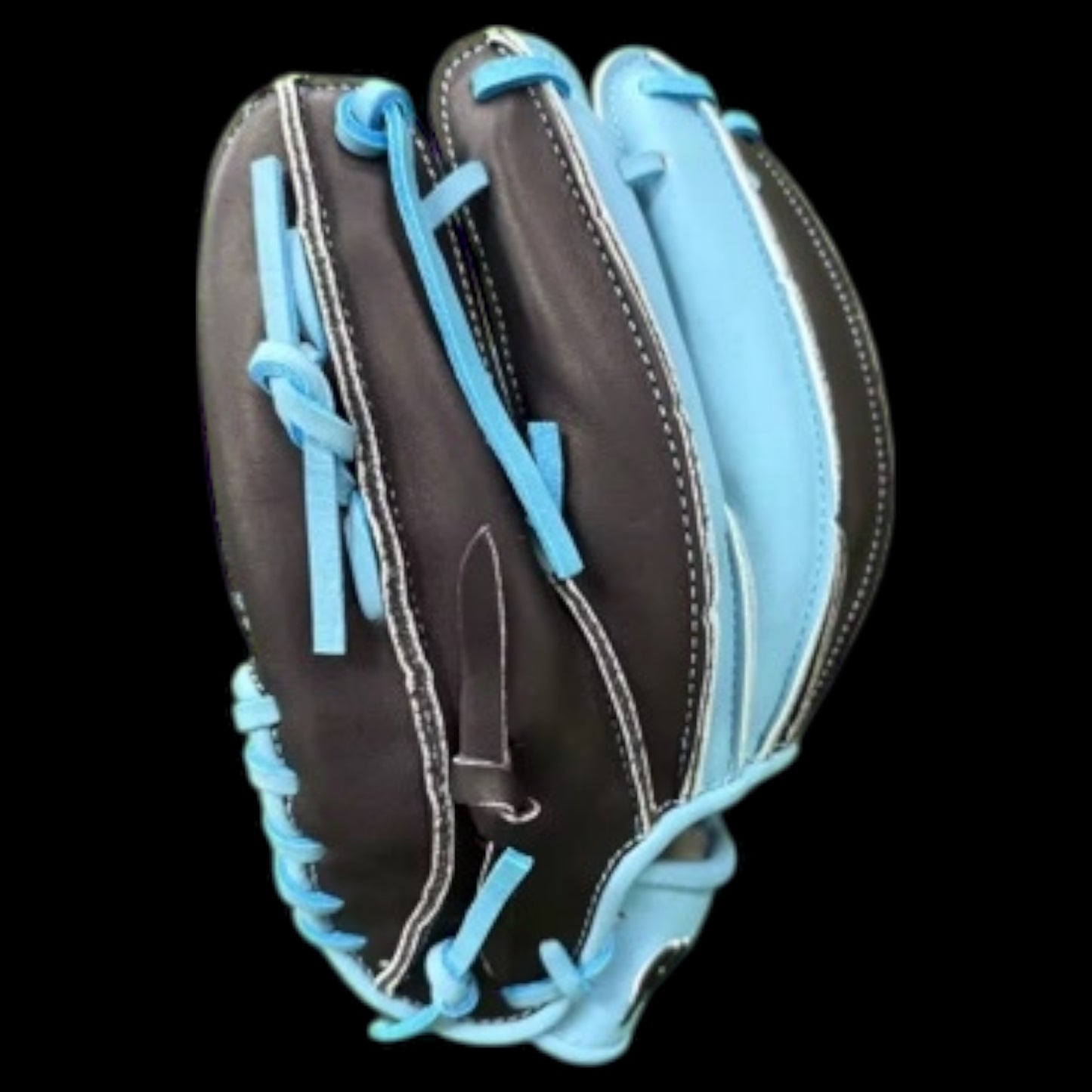 Custom RawEdge Series 11.5” I-Web Baby Blue Black Baseball Gloves