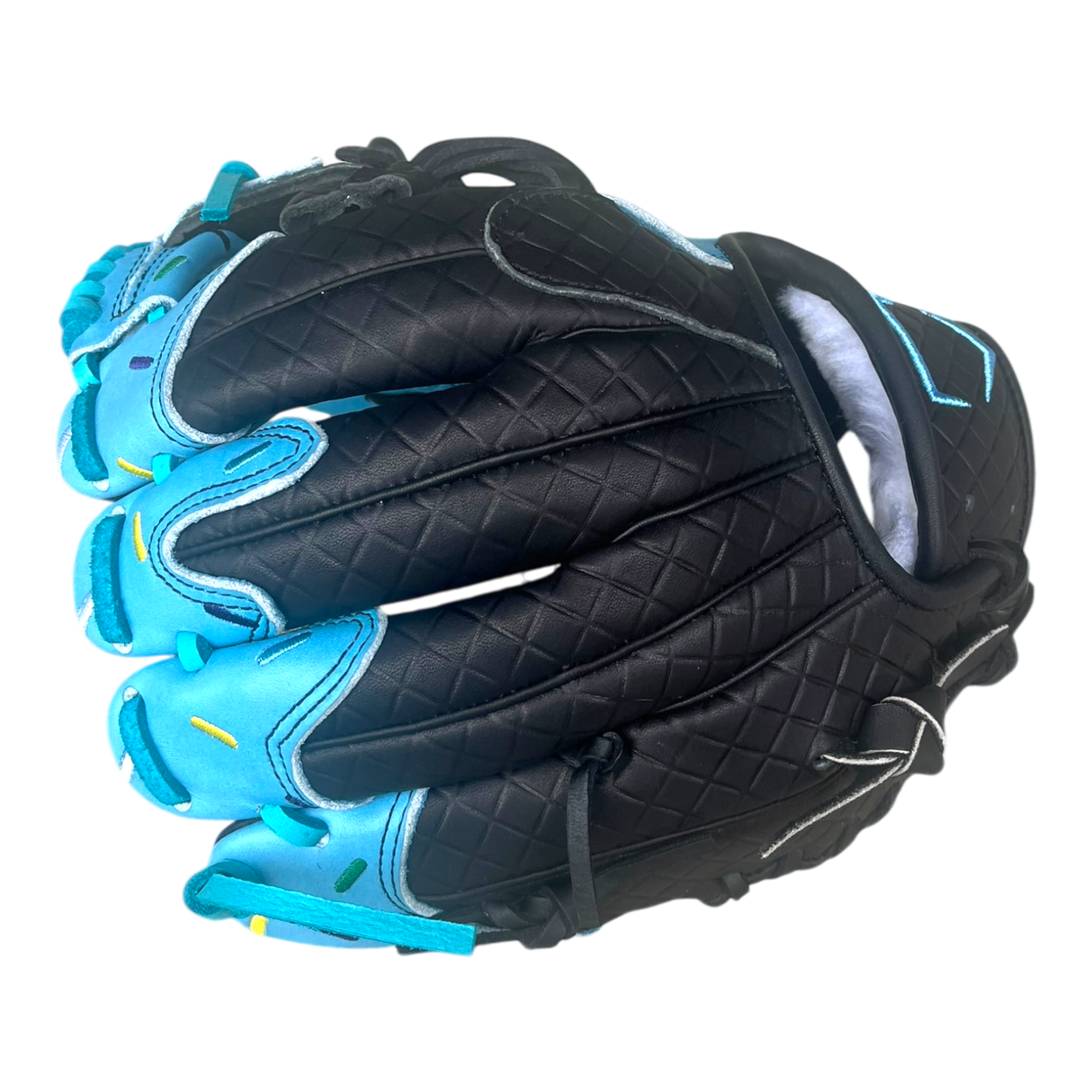 Custom Ballgloves Baby Blue Black Ice Cream Baseball Glove 11.5” I-Web