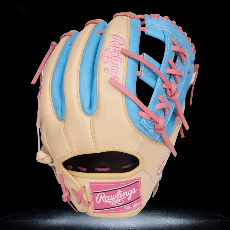 Rawlings Heart Of The Hide 11.5'' Baby Blue Pink Baseball Glove PROR314-32CCB