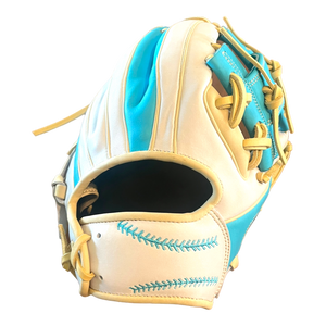 Grace Glove Co Custom 11.5” Baby Blue White Blonde I-Web Infield Glove