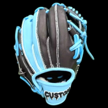 Custom RawEdge Series 11.5” I-Web Baby Blue Black Baseball Gloves