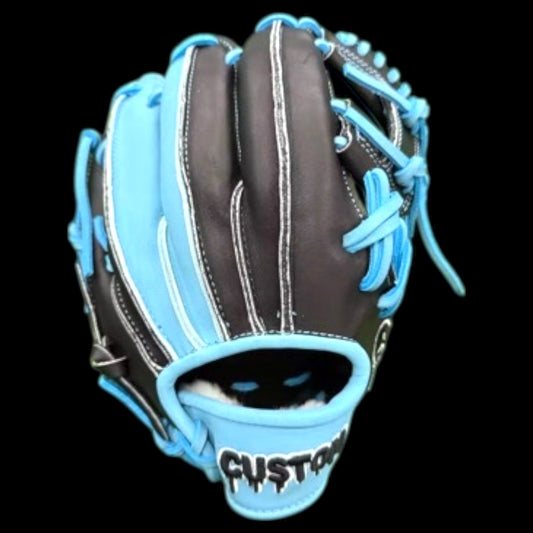Custom RawEdge Series 11.5” I-Web Baby Blue Black Baseball Gloves