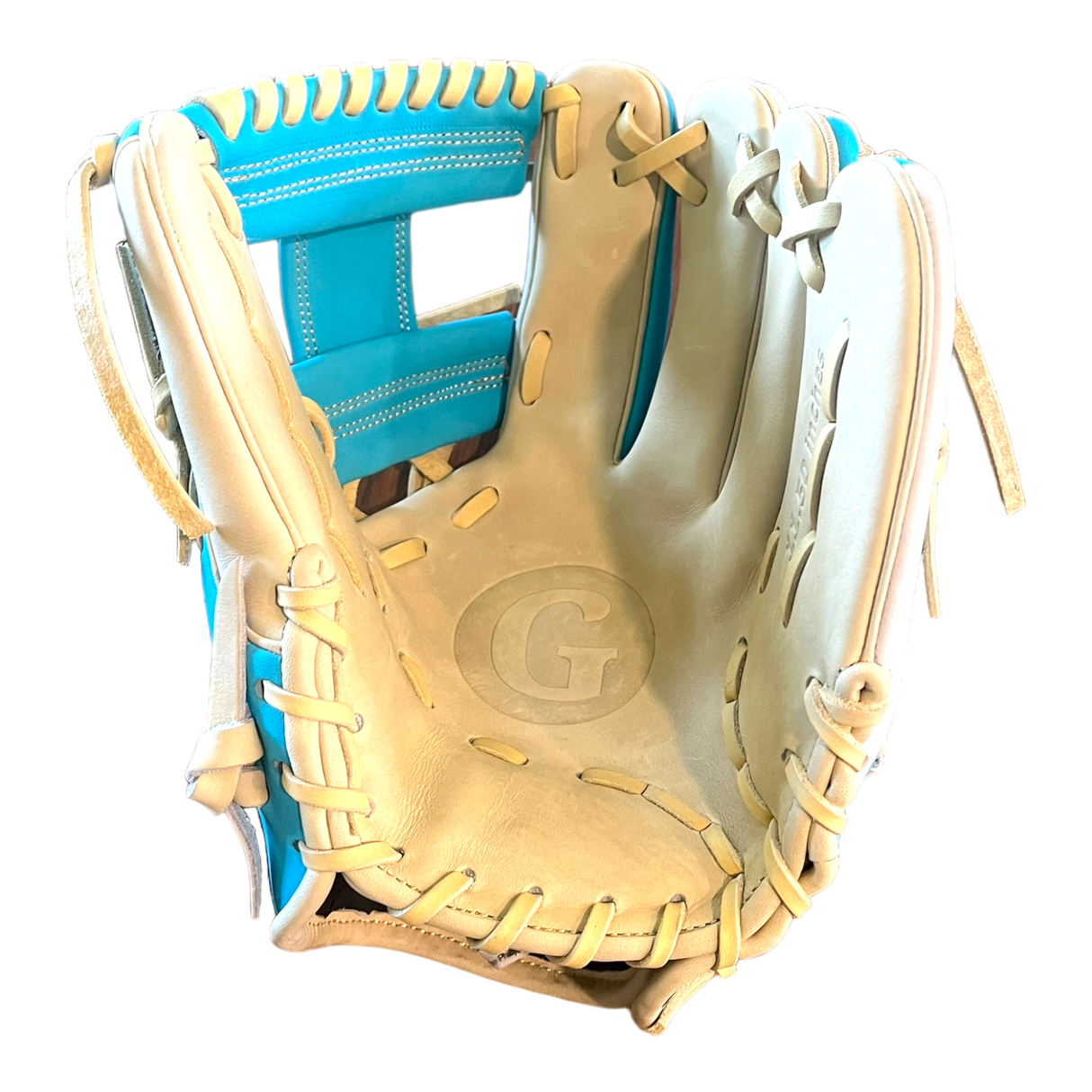 Grace Glove Co Custom 11.5” Baby Blue White Blonde I-Web Infield Glove