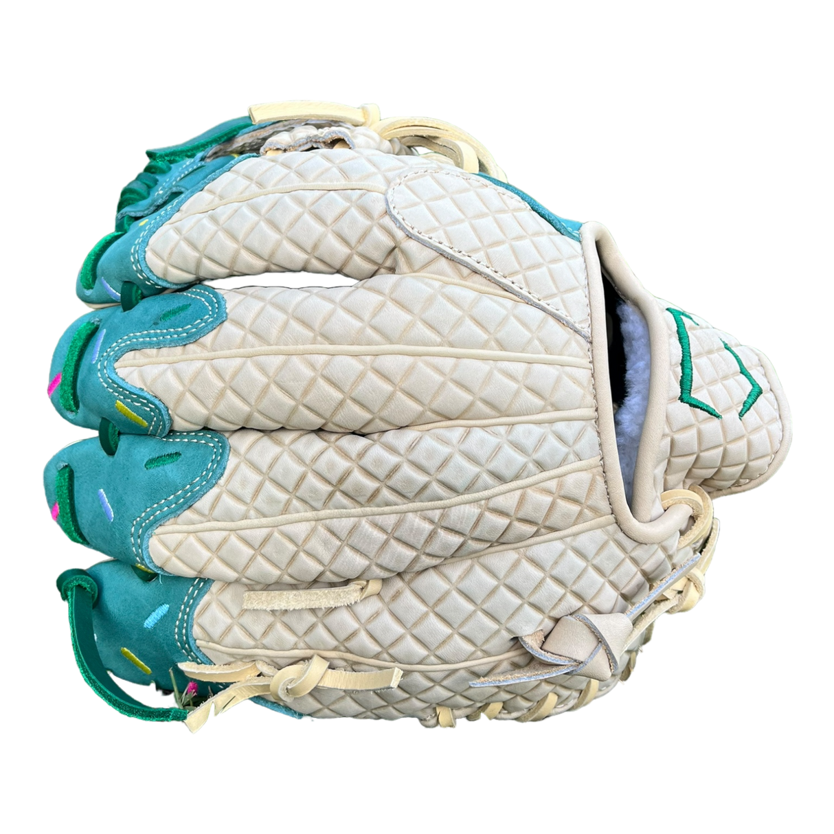 Custom Ballgloves Green Ice Cream Baseball Glove 11.5” I-Web Infield