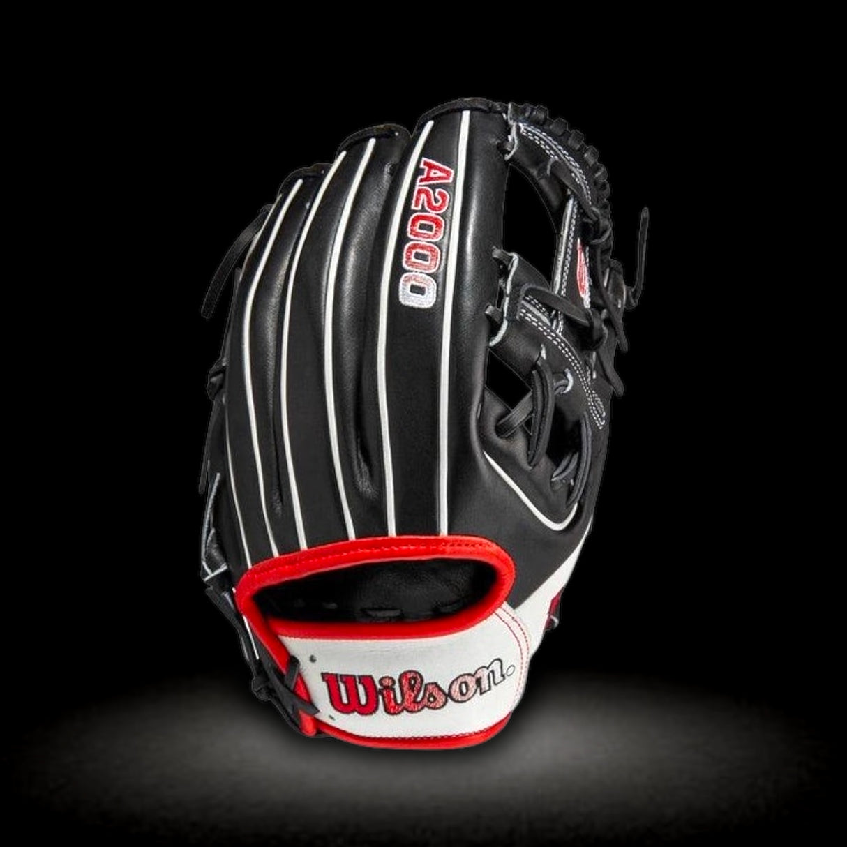 Wilson A2000 11.75” I-Web Black White Red Infield Glove