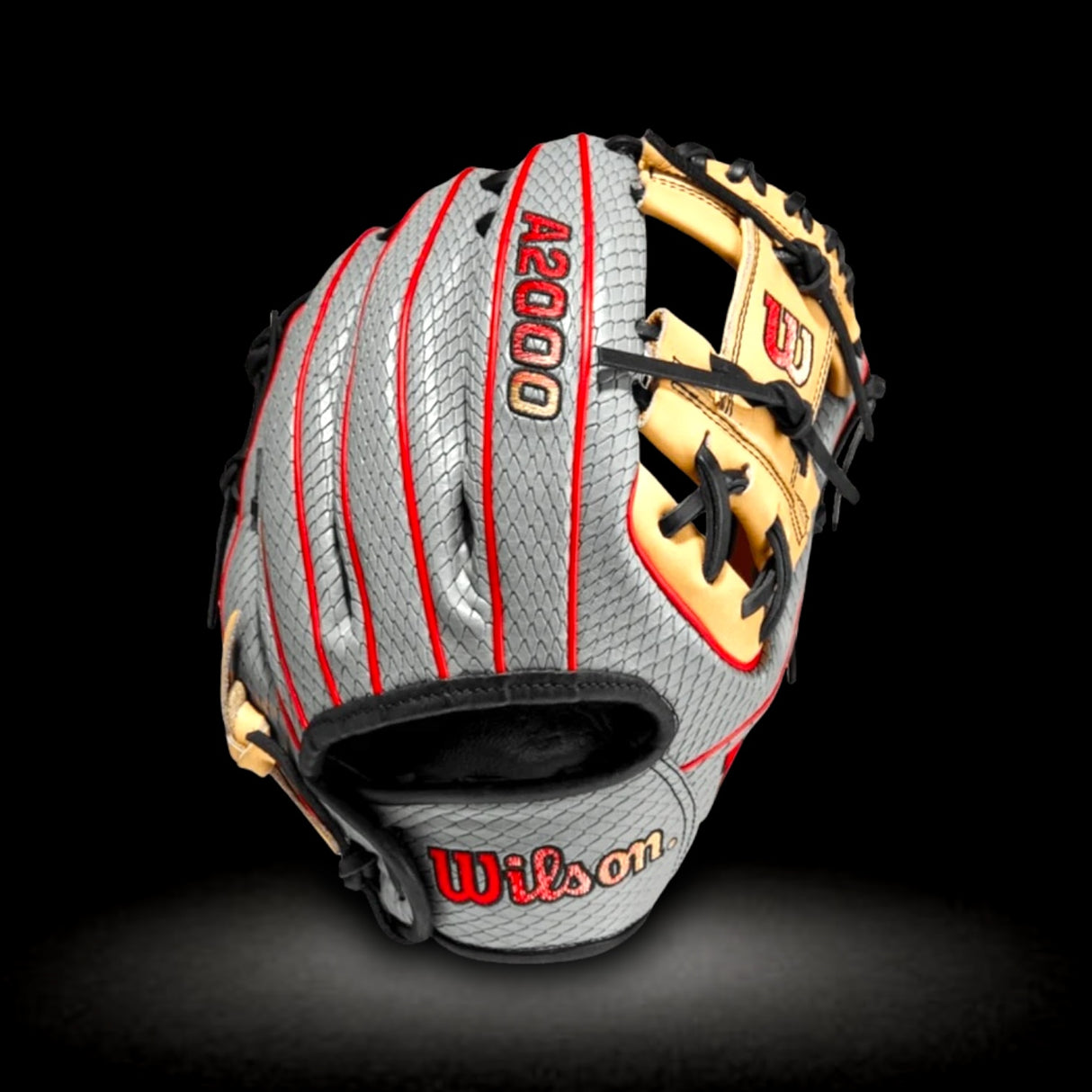 Wilson A2000 Pedroia Fit 11.25” WBW1009811125 I-Web Gray Red Blonde Infield Glove