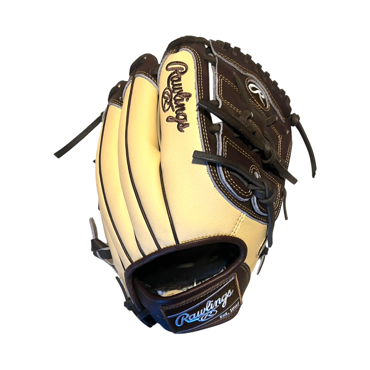 Rawlings Custom 11.75" Inch Two Piece Web Blonde Speed Shell Brown Heart of the Hide Pitcher Glove