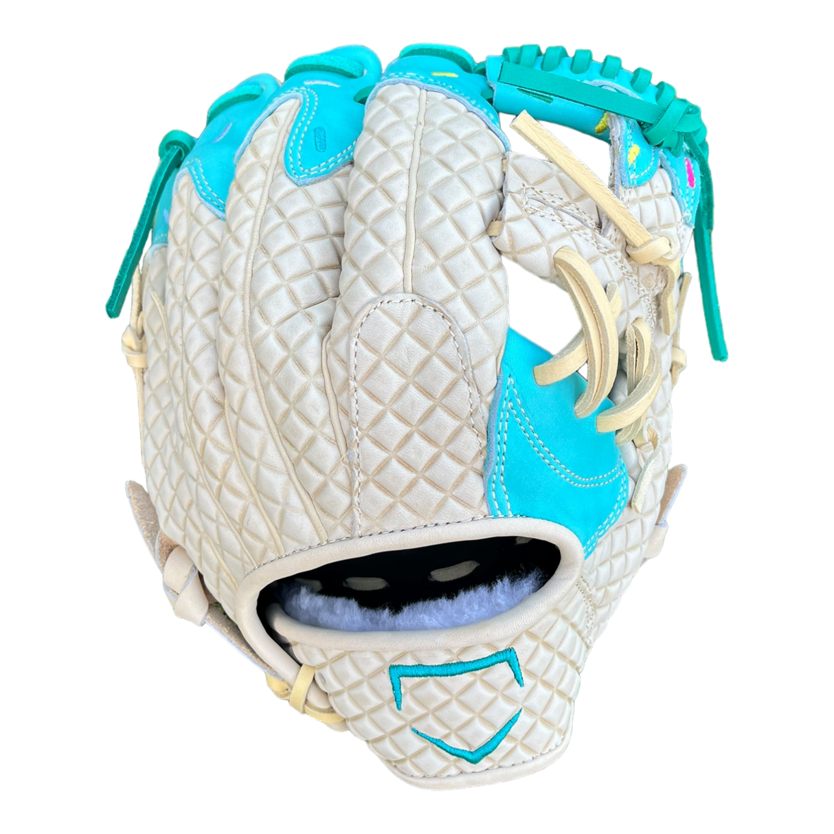 Custom Ballgloves Mint Ice Cream Baseball Glove 11.5” I-Web Infield