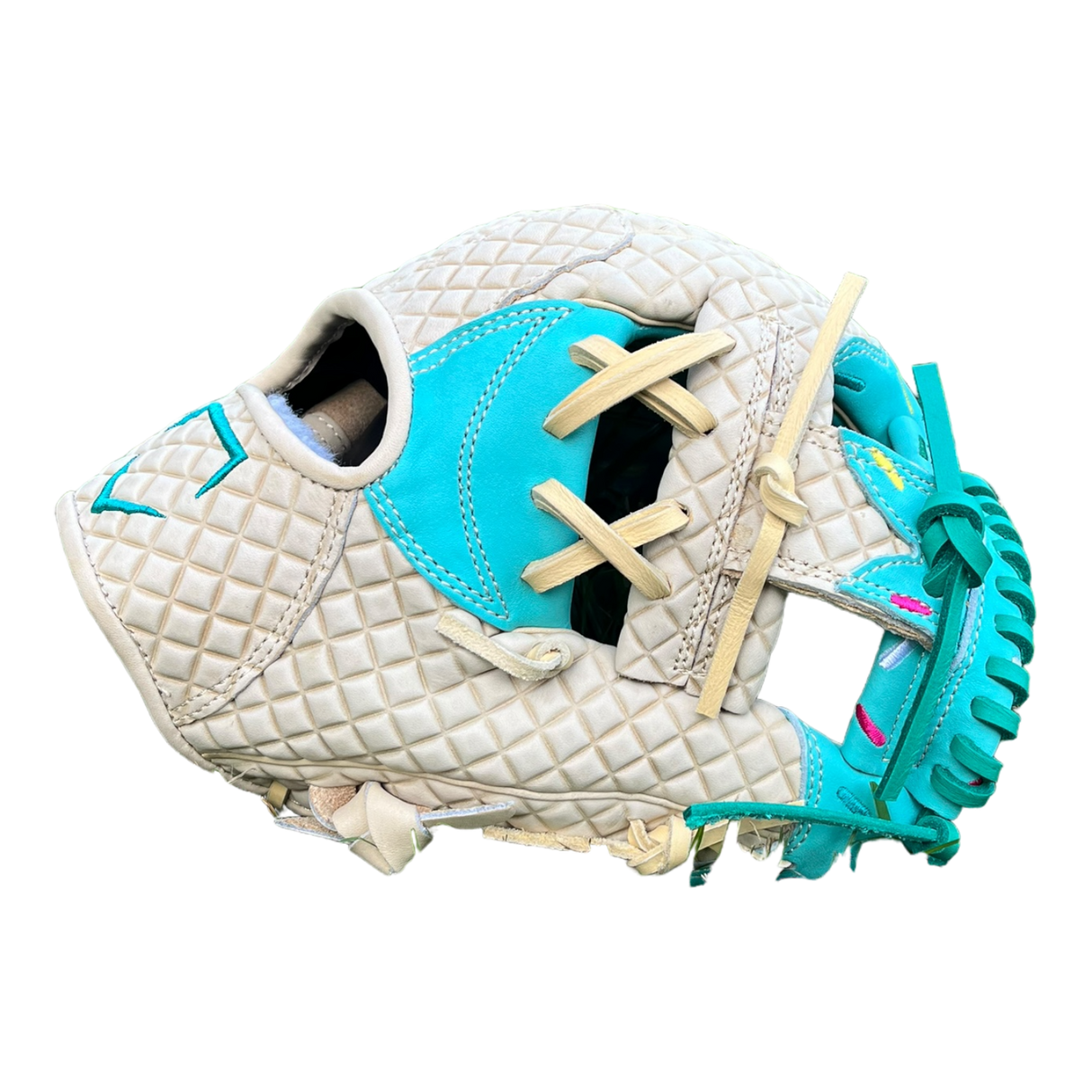 Custom Ballgloves Mint Ice Cream Baseball Glove 11.5” I-Web Infield