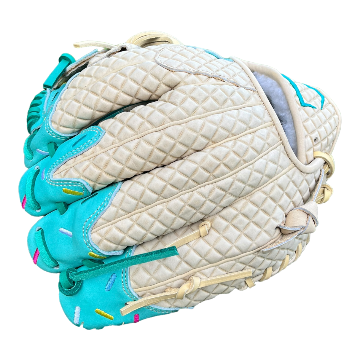 Custom Ballgloves Mint Ice Cream Baseball Glove 11.5” I-Web Infield