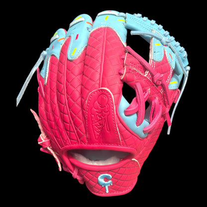 Custom Youth Kip 11” Pink Cone Baby Blue Ice Cream Glove