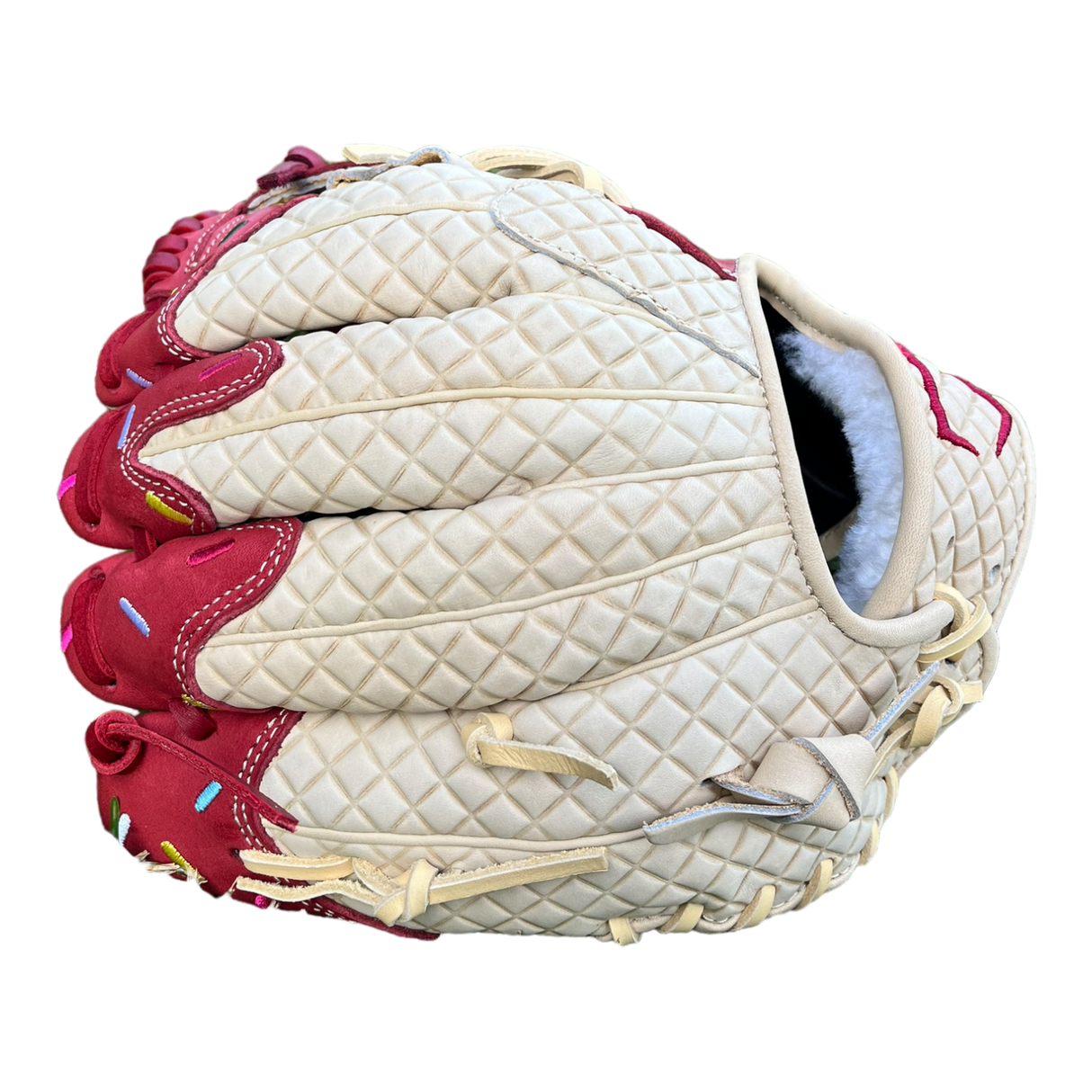 Custom Ballgloves Maroon Ice Cream Baseball Glove 11.5” I-Web Infield