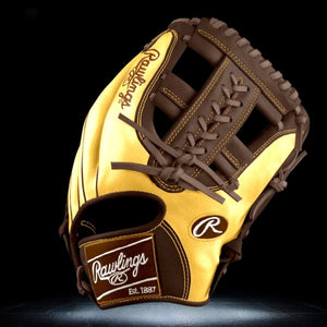 Rawlings Custom 11.50" Inch Laced Single Post Blonde Speed Shell Brown Heart of the Hide Infield Glove