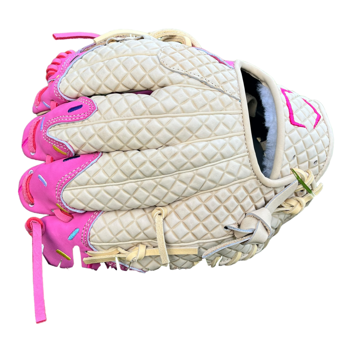 Custom Ballgloves Pink Ice Cream Baseball Glove 11.5” I-Web Infield