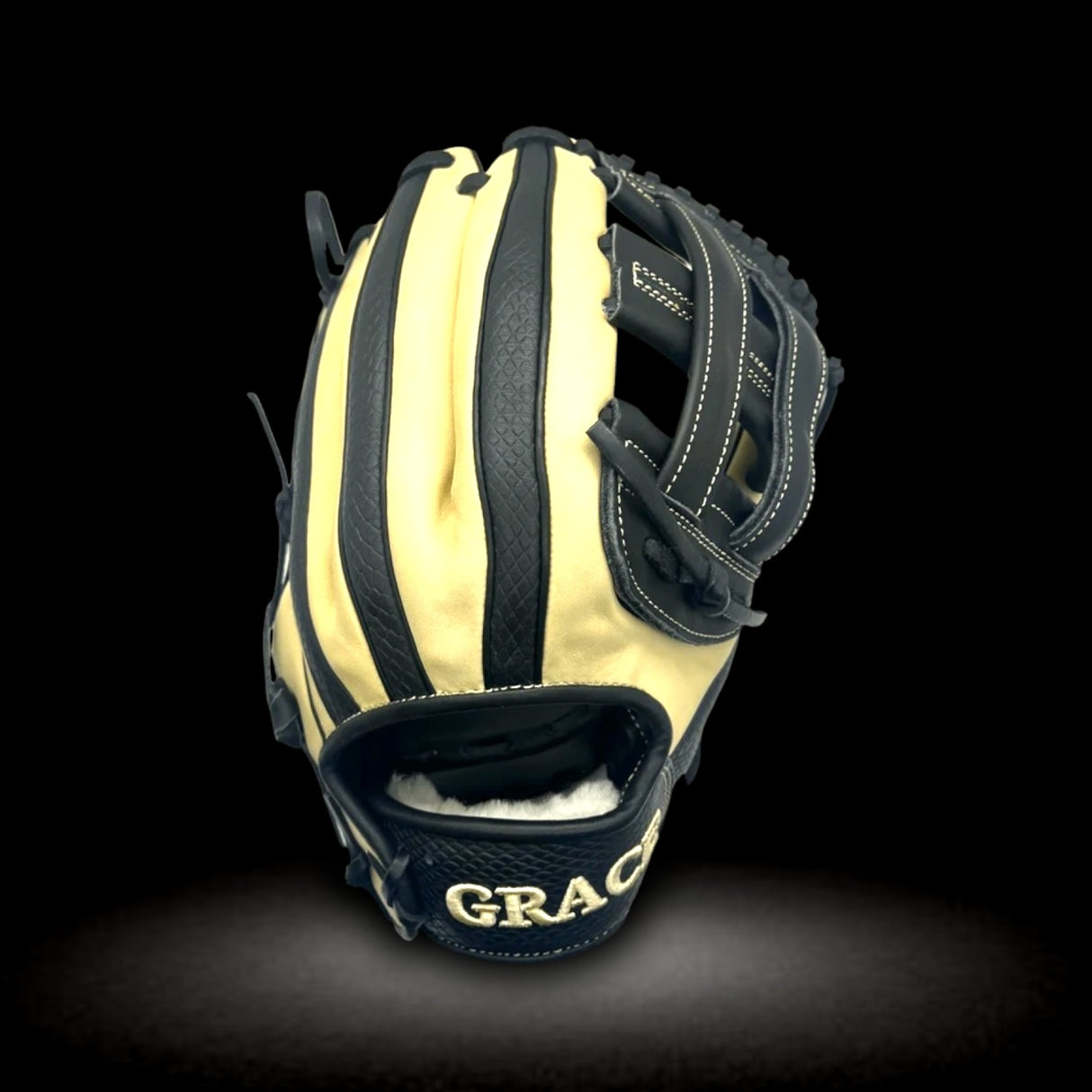 Grace Custom 12.75” Inch H-Web Black Snake Skin Blonde Outfield Glove