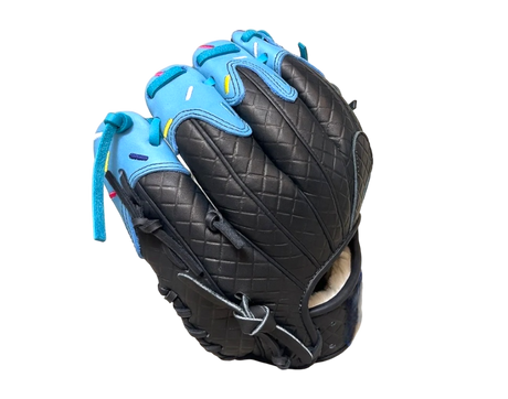 Custom Ballgloves Baby Blue Black Ice Cream Baseball Glove 11.5” I-Web