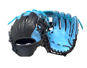 Custom Ballgloves Baby Blue Black Ice Cream Baseball Glove 11.5” I-Web