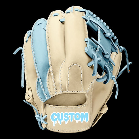 Custom RawEdge Series 11.5” I-Web Baby Blue Blonde Baseball Gloves