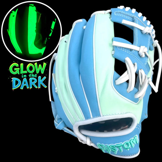 CUSTOM Glow in the Dark Series Kip 11.5” I-Web Mint Baby Blue Baseball Glove