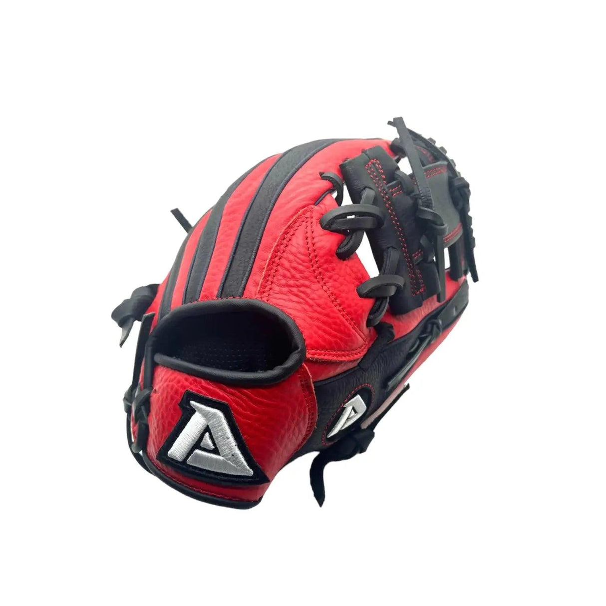 Akadema Pro Soft Series 11.5” Inch Red Black I Web Infielders Glove - CustomBallgloves.com