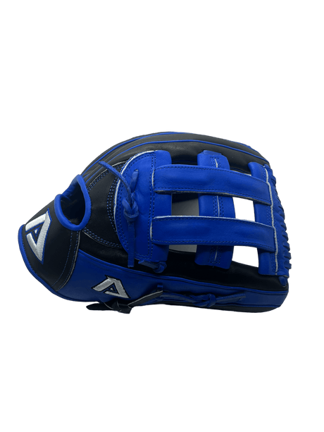 Akadema Torino Series 12.75” Inch H Web Blue Black Outfield Glove - CustomBallgloves.com