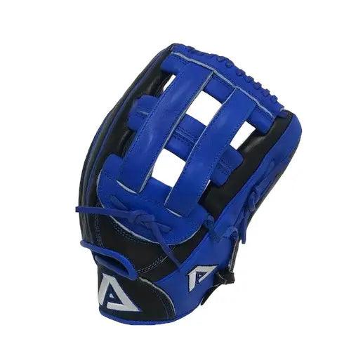 Akadema Torino Series 12.75” Inch H Web Blue Black Outfield Glove - CustomBallgloves.com