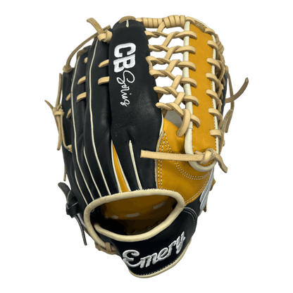 Emery CB Series 12.75" Inch Trapeze Web Black Brown Blonde Outfield Glove - CustomBallgloves.com