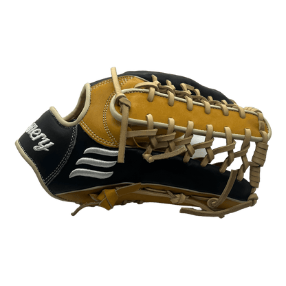 Emery CB Series 12.75" Inch Trapeze Web Black Brown Blonde Outfield Glove - CustomBallgloves.com