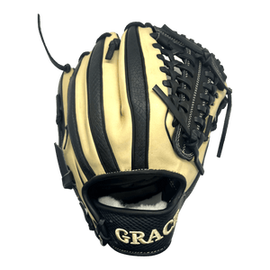 Grace Custom 11.5” Inch Modified Trapeze Black Snake Skin Blonde Infield Pitcher Glove - CustomBallgloves.com