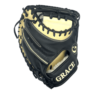 Grace Custom 32.5” Inch Black Snake Skin Blonde Catchers Mitt RHT - CustomBallgloves.com