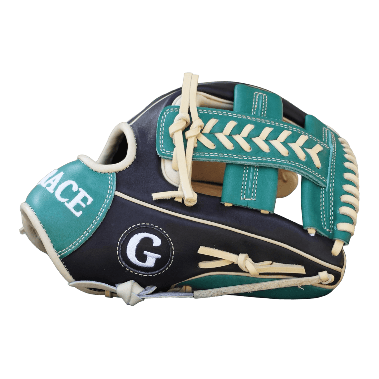 Grace Glove Co 11.25” In Black Green Infield I Web Glove - CustomBallgloves.com